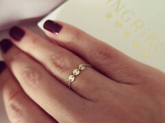 Inel lant Banuti, aur galben 14K